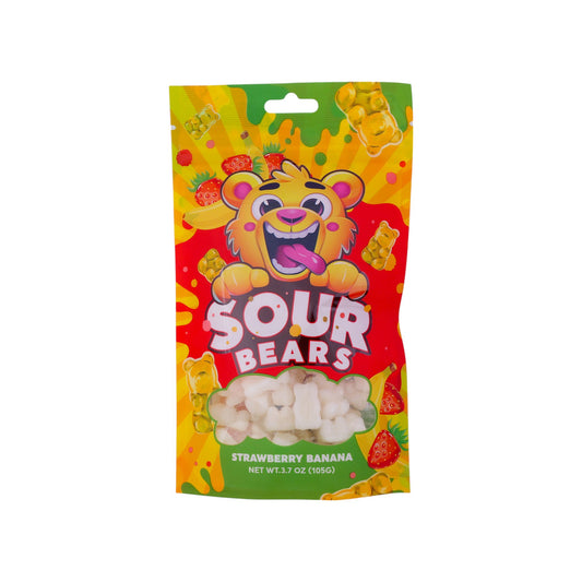 Sour Bears - Strawberry Banana Flavor (3.7oz)- 12 count (SA)