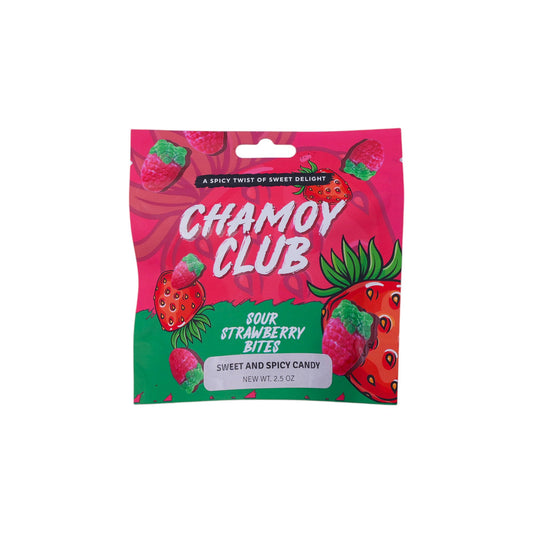 Sour Strawberry Bites 2.5 oz- Chamoy Club (SA)