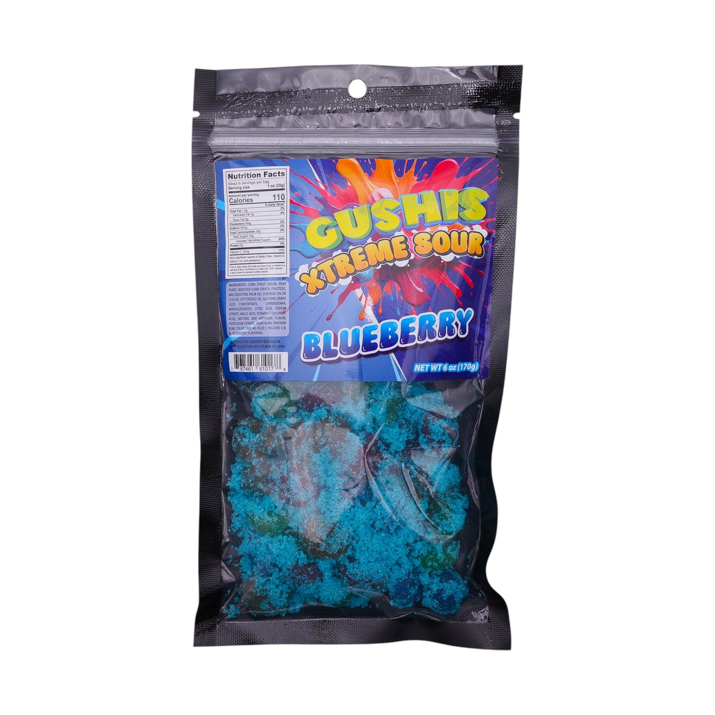 Gushis Xtreme Sour Blueberry 6oz (SA)