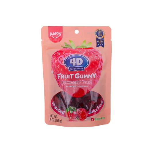 4D Gummy Juice Burst Strawberry SUB 6OZ- 12 count