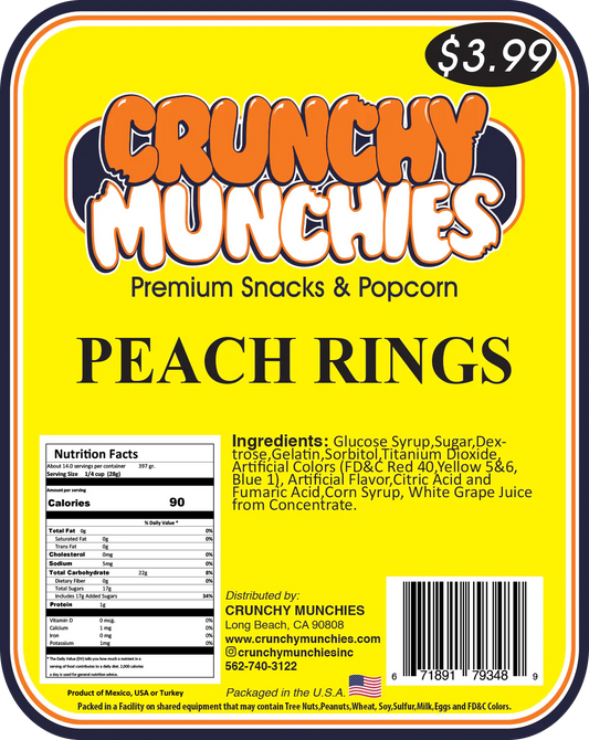 Peach Rings- Crunchy Munchies (SA)