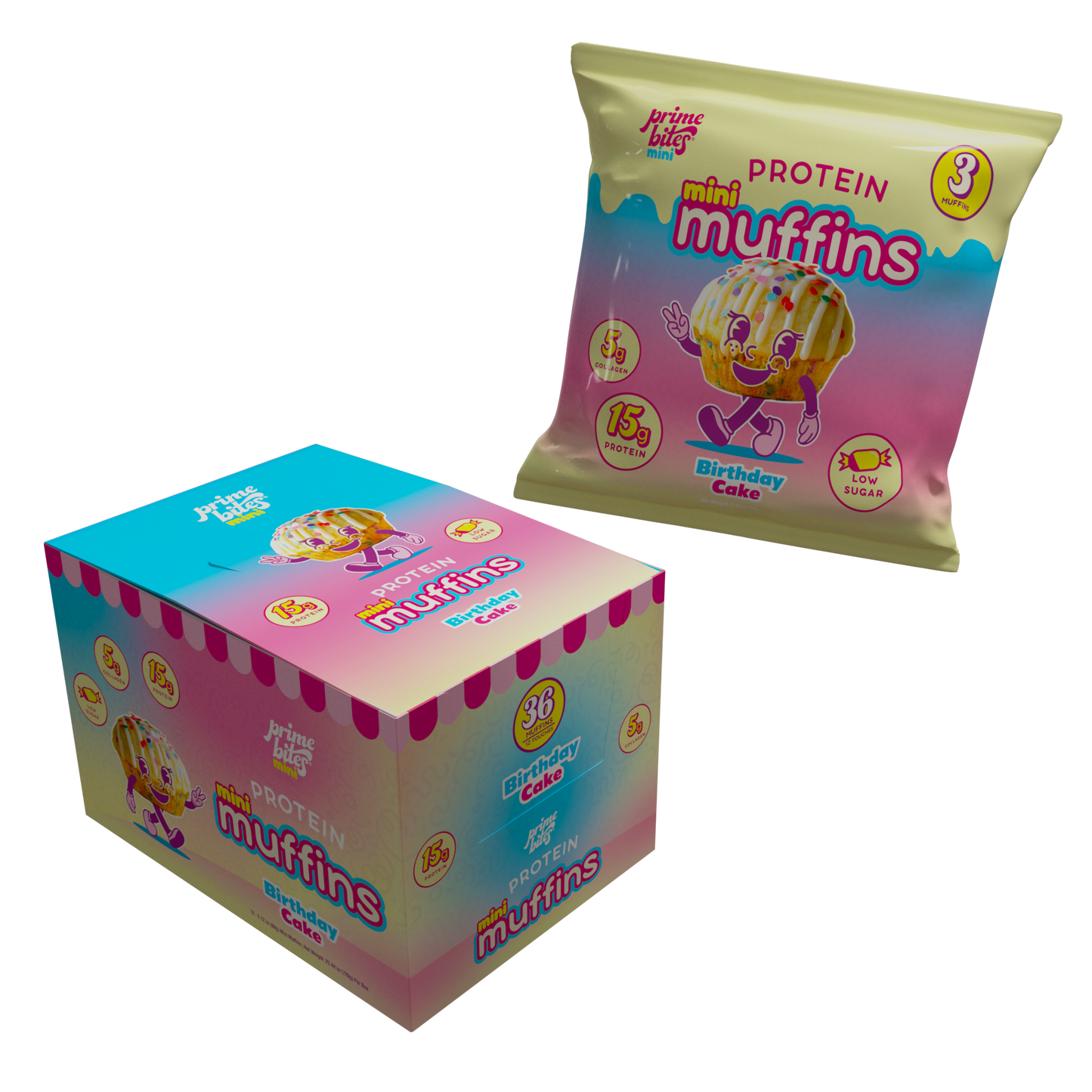 MINI MUFFINS - Birthday Cake